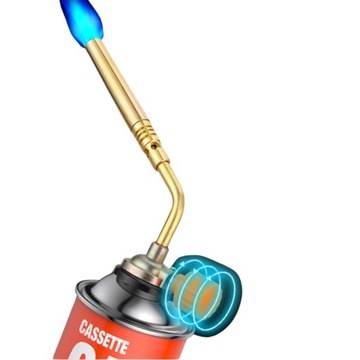 ГАЗОВАЯ ГОРЕЛКА ЛАТУННАЯ ЧУГУННАЯ ДЛЯ КАРТРИДЖА + НАБОР 4 КАРТРИДЖА