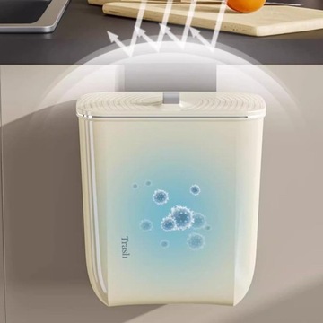 Контейнер для мусора с крышкой Контейнер для пищевых отходов Бежевый Длинный 31,6 см