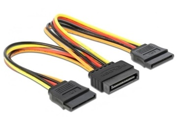 Kabel zasilający wewnętrzny SATA(M) - 2xSATA(F)
