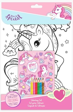 kolorowanka naklejki zestaw kreatywny naklejki JEDNOROŻCE UNICORN