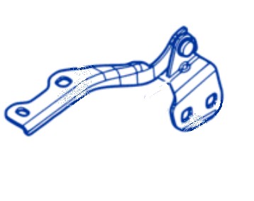 Zawias maski Dacia Spring lewy 654013173R