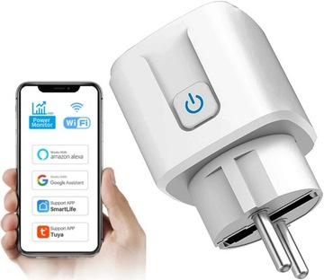 Gniazdko Wifi Watomierz Programator Czasowy Timer Tuya Google Alexa 16A