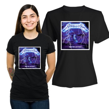 Koszulka Damska z Nadrukiem Bawełna T-shirt na Prezent Metalica Zespół S