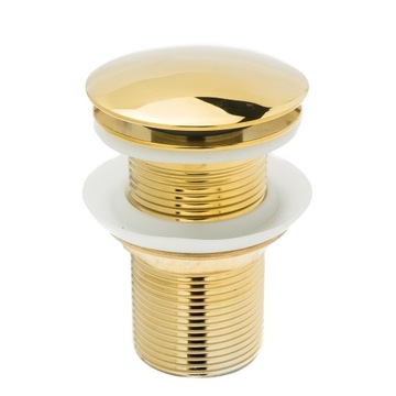 ЗОЛОТОЙ СИФОН ДЛЯ УМЫВАЛЬНИКА С ПРОБКОЙ БЕЗ ПЕРЕЛИВА