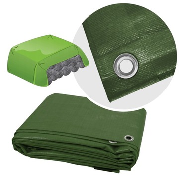 Plandeka. 140g zielona 4x8 Premium LINE /4/