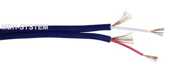 PRZEWÓD EKRANOWANY KABEL 2 x RCA 3 mm 1m