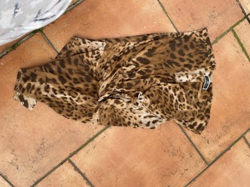 Body top leopard elisabetta franchi xs 34 cupro