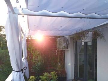 ZASŁONA KURTYNA ZEWNĘTRZNA WODOSZCZELNA NA PERGOLĘ ALTANĘ PATIO NA WYMIAR