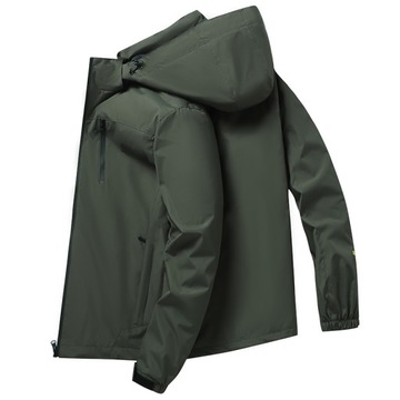Casual Hooded Windbreaker Men 2023 Spring New Stre