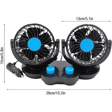 ДВОЙНОЙ ВЕНТИЛЯТОР, АВТОМОБИЛЬНЫЙ ВЕНТИЛЯТОР 12 В, ОХЛАЖДАЮЩИЙ ВЕНТИЛЯТОР