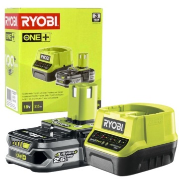 RYOBI АККУМУЛЯТОР 18В 2,5Ач + ЗАРЯДНОЕ УСТРОЙСТВО RC18120-125