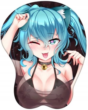 Hatsune Miku 3D Sexy Anime Girl Chest Pad Mouse