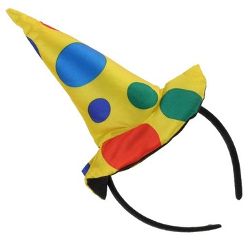 Funny Polka Dot Clown Hat Headband Jester #2