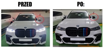 Накладки на боковые зеркала BMW, черные глянцевые