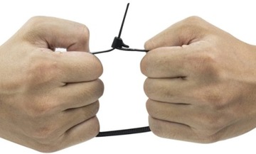 Многоразовые черные браслеты 7,4 Х 450/100 с