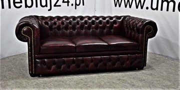SOFA CHESTERFIELD CLASSIC Sofa 3os.skóra naturalna
