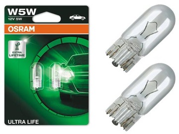 ЛАМПОЧКА OSRAM ULTRA LIFE W5W 12V 5W W2.1x9.5D