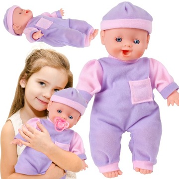 LALKA BOBAS LALECZKA NIEMOWLAK 26CM MIĘKKA KOLOROWA ŚCIĄGANE UBRANKO