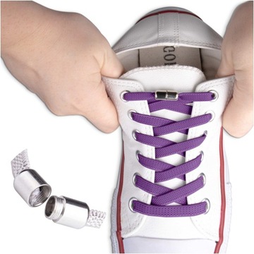 Sznurowadła poliestrowe elastyczne fioletowe