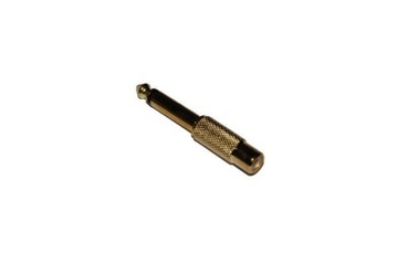 Redukcja gniazdo RCA / wtyk 6.3 mono metal złoty