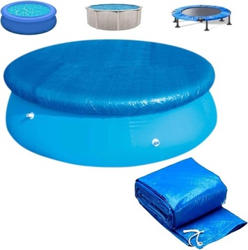 WIELOFUNKCYJNA POKRYWA FOLIA PLANDEKA OSŁONA DASZEK BASENU TRAMPOLINY 305cm