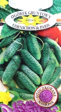 Ogórek gruntowy Cornichon de Paris nasiona otoczkowane ok. 50 sztuk