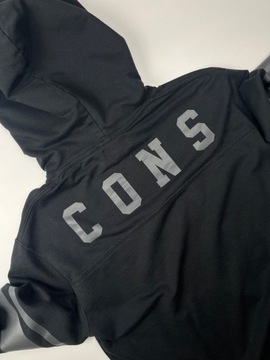 Wkładana bluza damska z kapturem czarna z nadrukiem CONVERSE CONS r. XS USA