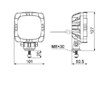 Комбинированный фонарь задний с держателем трактора-экскаватора