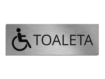 Tabliczka TOALETA dla niepełnosprawnych 8x24cm