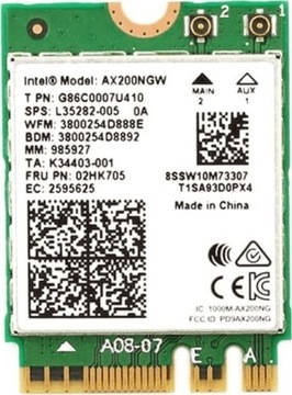 KARTA SIECIOWA WI-FI 6 AX200NGW INTEL 2x2 AX + BLUETOOTH 5.2 No vPro