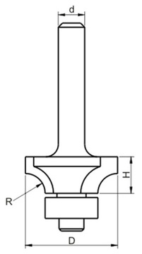 Округлитель с подшипниками. Д=14,3xВ=5,4xR=2,4/d=8