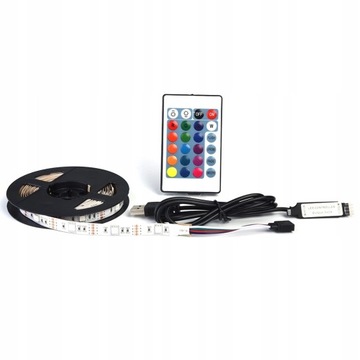TAŚMA LED SMD 5050 4M ZESTAW WODOODPORNA RGB