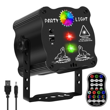 ДИСКО-ПРОЕКТОР ДИСКО-ШАР ЛАЗЕРНАЯ ЛАМПА + RGB LED ГОЛОСОВОЕ УПРАВЛЕНИЕ