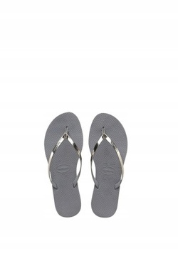 Havaianas NI7 acp SZARE KLAPKI JAPONKI LOGO CASUAL 39/40