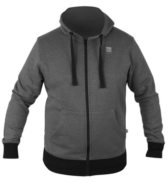 PRESTON Bluza z kapturem GREY ZIP HOODIE r. XL