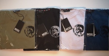 Koszulka Męska T-shirt Diesel z logo, khaki M