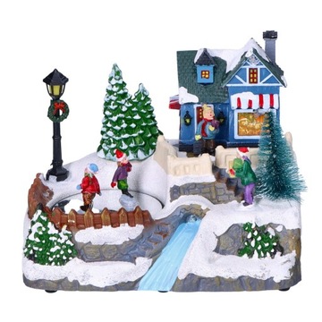 Miasteczko świąteczne LED Domek przy strumyku 3 wz