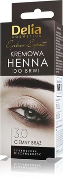 DELIA Henna do brwi kremowa 15ml CIEMNY BRĄZ 3.0