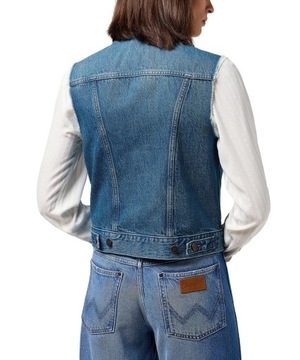 Kamizelka Wrangler SHRUNKEN DENIM VEST 112350356 Leaving Town M