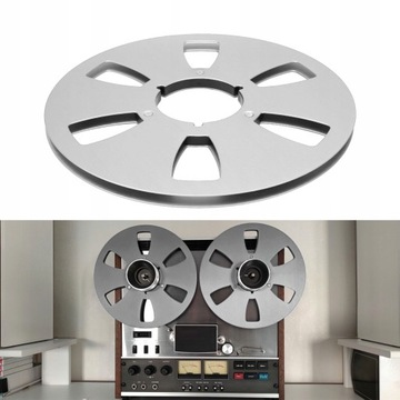 ДИКТОФОН AKAI 1/4, 10,5 ДЮЙМОВ, С 6 ОТВЕРСТИЯМИ, СЕРЕБРЯНЫЙ