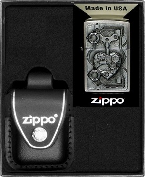 Zestaw ZIPPO Zapalniczka STEAMPUNKT HEART Prezentowy No3