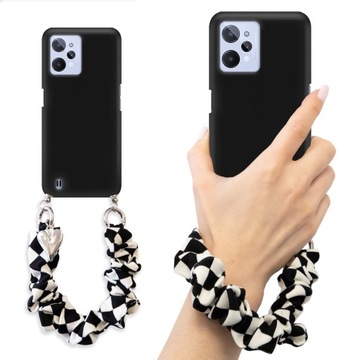 Etui Matowe Do REALME C31 + Łańcuszek Szachownica