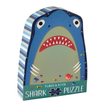Floss&Rock Rekin Puzzle 12 Elementów 3+ 28x28cm