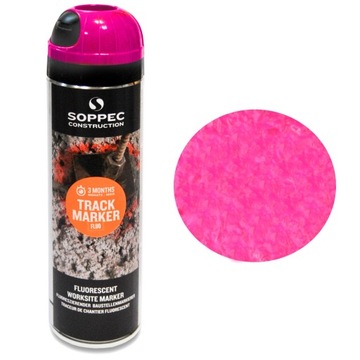 Farba geodezyjna drogowa Spray SOPPEC TRACK MARKER RÓŻOWY FLUO