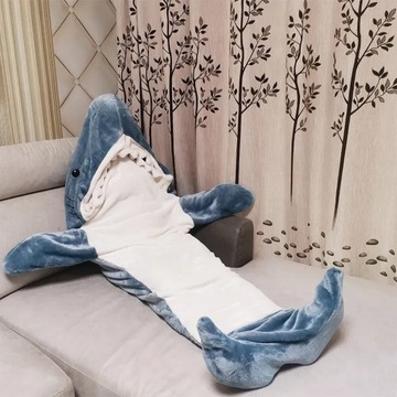 Одеяло SHARK Пижама SHARK Спальный мешок Костюм Синий НА РОСТ 160-168 СМ
