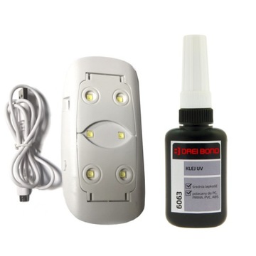 Drei Bond 6063 Klej UV do tworzyw + mini lampa UV