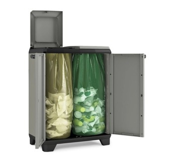 KOSZ NA ŚMIECI POJEMNIK DO SEGREGACJI ODPADÓW 100l RECYKLING 2 KOMOROWY