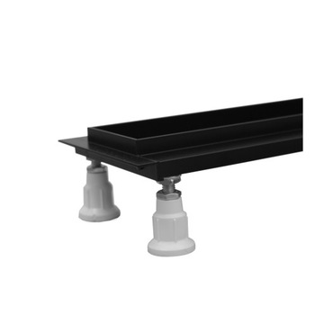 ЛИНЕЙНЫЙ СТОП Schedpol Base-Low Black 70 см с решеткой и черной матовой плиткой