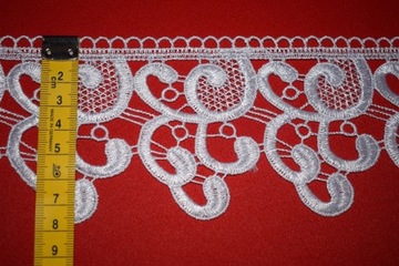 GIPIURA gipiura KORONKA 7 cm 8 cm BIAŁA wzór 49