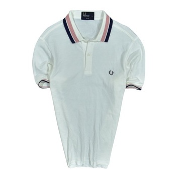 FRED PERRY Biała Koszulka Polo Slim Fit Męska / M